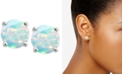 Giani Bernini Cubic Zirconia Synthetic Opal Stud Earrings in Sterling Silver, Created for Macy's